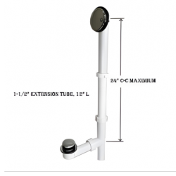 PSP0019 1-1/2" Bath Tub Waste & Overflow Drain